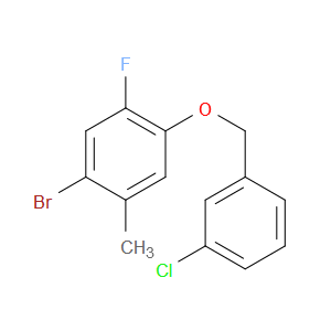 1-bromo-4-((3-chlorobenzyl)oxy)-5-fluoro-2-methylbenzene