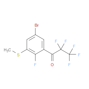 1-(5-bromo-2-fluoro-3-(methylthio)phenyl)-2,2,3,3,3-pentafluoropropan-1-one