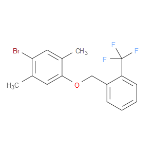 1-bromo-2,5-dimethyl-4-((2-(trifluoromethyl)benzyl)oxy)benzene