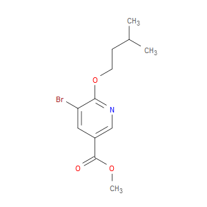 Methyl 5-bromo-6-(3-methylbutoxy)-3-pyridinecarboxylate