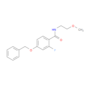 2-Fluoro-N-(2-methoxyethyl)-4-(phenylmethoxy)benzamide