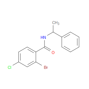 2-Bromo-4-chloro-N-(1-phenylethyl)benzamide