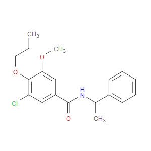 3-Chloro-5-methoxy-N-(1-phenylethyl)-4-propoxybenzamide