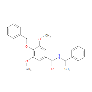 3,5-Dimethoxy-N-(1-phenylethyl)-4-(phenylmethoxy)benzamide