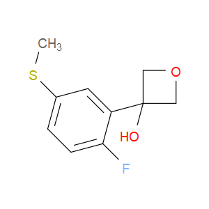 3-(2-fluoro-5-(methylthio)phenyl)oxetan-3-ol
