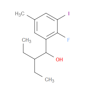 2-ethyl-1-(2-fluoro-3-iodo-5-methylphenyl)butan-1-ol