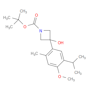 tert-butyl 3-hydroxy-3-(5-isopropyl-4-methoxy-2-methylphenyl)azetidine-1-carboxylate