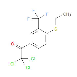 2,2,2-trichloro-1-(4-(ethylthio)-3-(trifluoromethyl)phenyl)ethanone