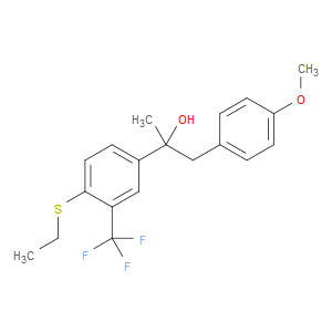 2-(4-(ethylthio)-3-(trifluoromethyl)phenyl)-1-(4-methoxyphenyl)propan-2-ol