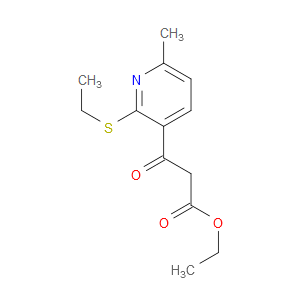 Ethyl 2-(ethylthio)-6-methyl-β-oxo-3-pyridinepropanoate