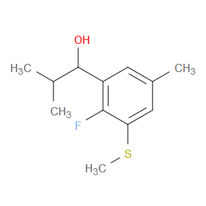 1-(2-fluoro-5-methyl-3-(methylthio)phenyl)-2-methylpropan-1-ol