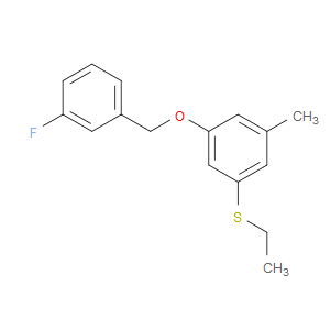 ethyl(3-((3-fluorobenzyl)oxy)-5-methylphenyl)sulfane