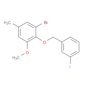 1-bromo-2-((3-fluorobenzyl)oxy)-3-methoxy-5-methylbenzene