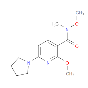 N,2-Dimethoxy-N-methyl-6-(1-pyrrolidinyl)-3-pyridinecarboxamide