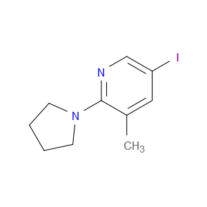 5-Iodo-3-methyl-2-(1-pyrrolidinyl)pyridine