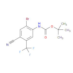 tert-butyl (2-bromo-4-cyano-5-(trifluoromethyl)phenyl)carbamate