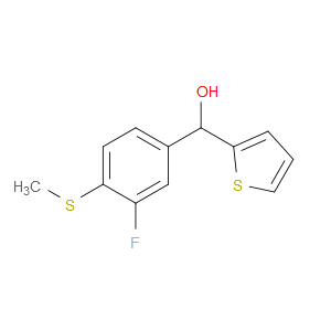 (3-fluoro-4-(methylthio)phenyl)(thiophen-2-yl)methanol