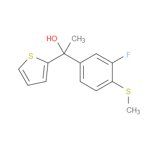 1-(3-fluoro-4-(methylthio)phenyl)-1-(thiophen-2-yl)ethanol