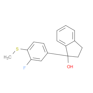 1-(3-fluoro-4-(methylthio)phenyl)-2,3-dihydro-1H-inden-1-ol
