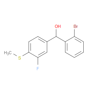 (2-bromophenyl)(3-fluoro-4-(methylthio)phenyl)methanol
