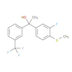 1-(3-fluoro-4-(methylthio)phenyl)-1-(3-(trifluoromethyl)phenyl)ethanol
