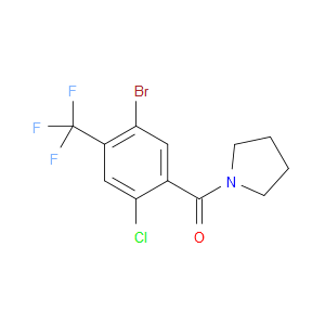 (5-bromo-2-chloro-4-(trifluoromethyl)phenyl)(pyrrolidin-1-yl)methanone