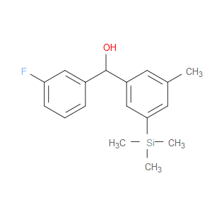 (3-fluorophenyl)(3-methyl-5-(trimethylsilyl)phenyl)methanol
