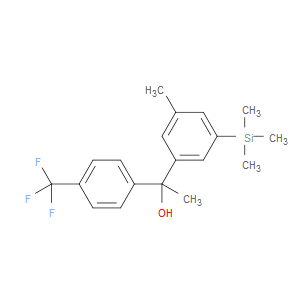1-(3-methyl-5-(trimethylsilyl)phenyl)-1-(4-(trifluoromethyl)phenyl)ethanol