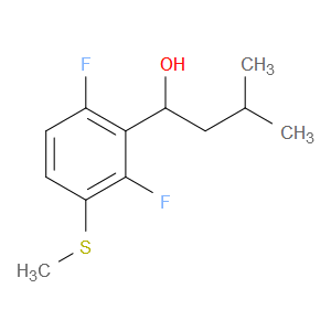 1-(2,6-difluoro-3-(methylthio)phenyl)-3-methylbutan-1-ol