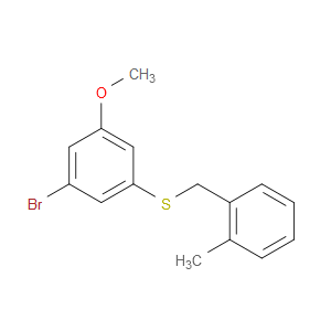 (3-bromo-5-methoxyphenyl)(2-methylbenzyl)sulfane