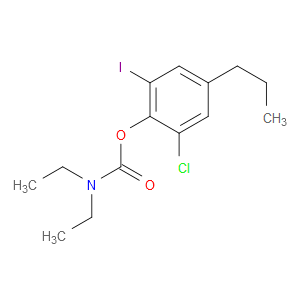 2-chloro-6-iodo-4-propylphenyl diethylcarbamate