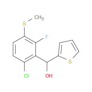 (6-chloro-2-fluoro-3-(methylthio)phenyl)(thiophen-2-yl)methanol