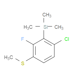 (6-chloro-2-fluoro-3-(methylthio)phenyl)trimethylsilane