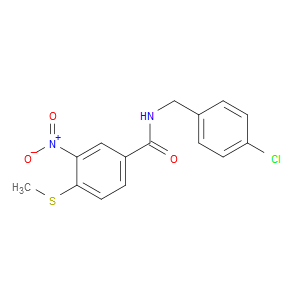N-(4-chlorobenzyl)-4-(methylthio)-3-nitrobenzamide
