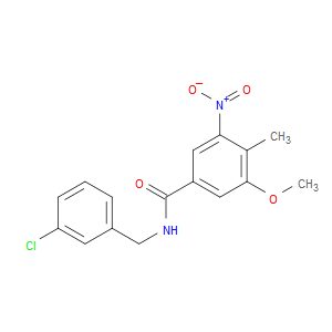 N-(3-chlorobenzyl)-3-methoxy-4-methyl-5-nitrobenzamide