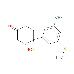 4-hydroxy-4-(3-methyl-5-(methylthio)phenyl)cyclohexanone