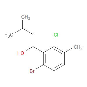 1-(6-bromo-2-chloro-3-methylphenyl)-3-methylbutan-1-ol