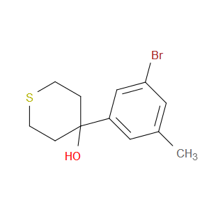4-(3-bromo-5-methylphenyl)tetrahydro-2H-thiopyran-4-ol