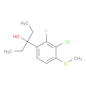 3-(3-chloro-2-fluoro-4-(methylthio)phenyl)pentan-3-ol