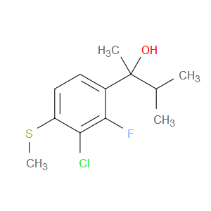 2-(3-chloro-2-fluoro-4-(methylthio)phenyl)-3-methylbutan-2-ol