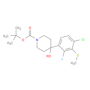 tert-butyl 4-(4-chloro-2-fluoro-3-(methylthio)phenyl)-4-hydroxypiperidine-1-carboxylate
