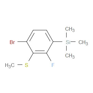 (4-bromo-2-fluoro-3-(methylthio)phenyl)trimethylsilane