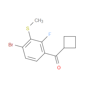 (4-bromo-2-fluoro-3-(methylthio)phenyl)(cyclobutyl)methanone