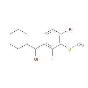 (4-bromo-2-fluoro-3-(methylthio)phenyl)(cyclohexyl)methanol