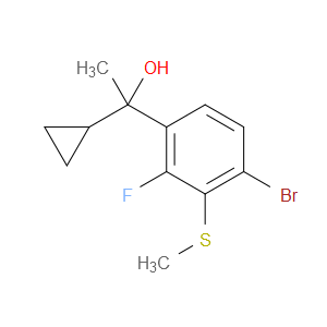 1-(4-bromo-2-fluoro-3-(methylthio)phenyl)-1-cyclopropylethanol