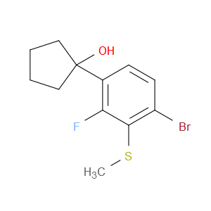 1-(4-bromo-2-fluoro-3-(methylthio)phenyl)cyclopentanol