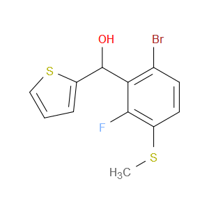 (6-bromo-2-fluoro-3-(methylthio)phenyl)(thiophen-2-yl)methanol
