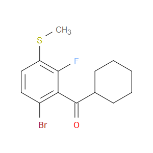 (6-bromo-2-fluoro-3-(methylthio)phenyl)(cyclohexyl)methanone