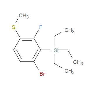 (6-bromo-2-fluoro-3-(methylthio)phenyl)triethylsilane
