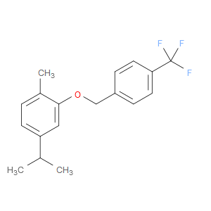 4-isopropyl-1-methyl-2-((4-(trifluoromethyl)benzyl)oxy)benzene